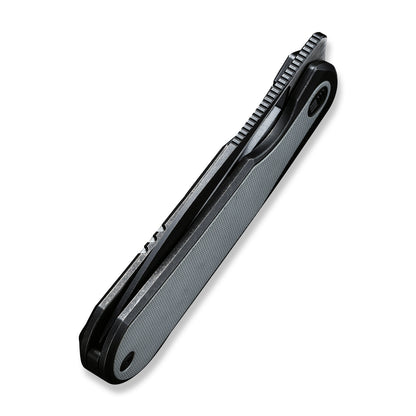 WE Knife Co., Ltd™ Baloo Frame Lock WE21033-1 Gray G10 and Black 6al4v Titanium CPM 20CV Stainless Steel Pocket Knife