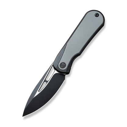 WE Knife Co., Ltd™ Baloo Frame Lock WE21033-1 Gray G10 and Black 6al4v Titanium CPM 20CV Stainless Steel Pocket Knife