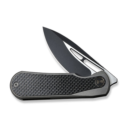 WE Knife Co., Ltd™ Baloo Frame Lock WE21033-2 Carbon Fiber and Gray 6al4v Titanium CPM 20CV Stainless Steel Pocket Knife
