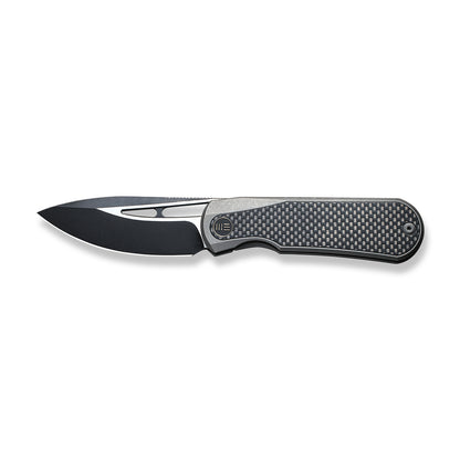 WE Knife Co., Ltd™ Baloo Frame Lock WE21033-2 Carbon Fiber and Gray 6al4v Titanium CPM 20CV Stainless Steel Pocket Knife