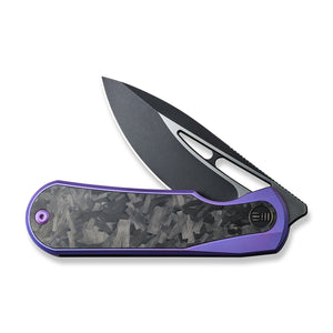 WE Knife Co., Ltd™ Baloo Frame Lock WE21033-3 Carbon Fiber and Purple 6al4v Titanium CPM 20CV Stainless Steel Pocket Knife