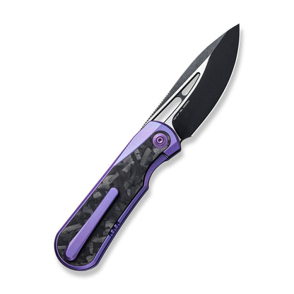 WE Knife Co., Ltd™ Baloo Frame Lock WE21033-3 Carbon Fiber and Purple 6al4v Titanium CPM 20CV Stainless Steel Pocket Knife