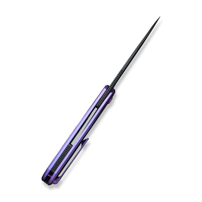 WE Knife Co., Ltd™ Baloo Frame Lock WE21033-3 Carbon Fiber and Purple 6al4v Titanium CPM 20CV Stainless Steel Pocket Knife