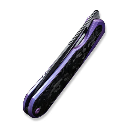 WE Knife Co., Ltd™ Baloo Frame Lock WE21033-3 Carbon Fiber and Purple 6al4v Titanium CPM 20CV Stainless Steel Pocket Knife