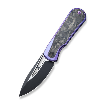 WE Knife Co., Ltd™ Baloo Frame Lock WE21033-3 Carbon Fiber and Purple 6al4v Titanium CPM 20CV Stainless Steel Pocket Knife
