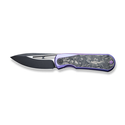 WE Knife Co., Ltd™ Baloo Frame Lock WE21033-3 Carbon Fiber and Purple 6al4v Titanium CPM 20CV Stainless Steel Pocket Knife