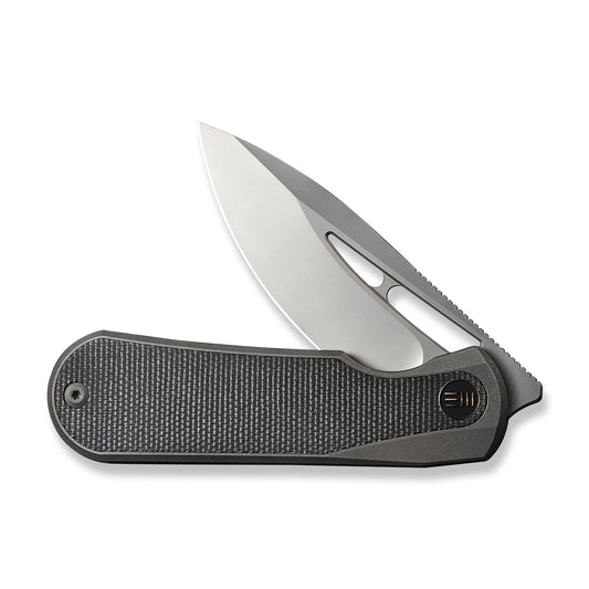 WE Knife Co., Ltd™ Baloo Frame Lock WE21033-4 Green Micarta and Gray 6al4v Titanium CPM 20CV Stainless Steel Pocket Knife