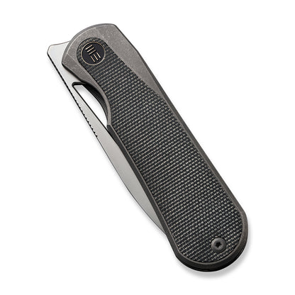 WE Knife Co., Ltd™ Baloo Frame Lock WE21033-4 Green Micarta and Gray 6al4v Titanium CPM 20CV Stainless Steel Pocket Knife