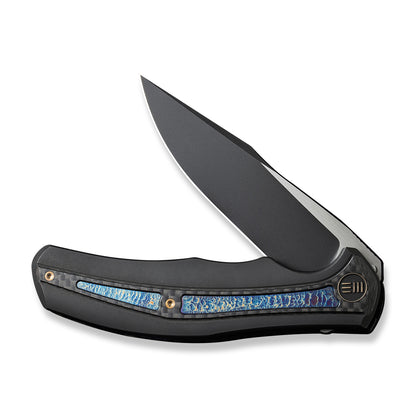 WE Knife Co., Ltd™ Zonda Frame Lock WE22016-1 Black Titanium and Carbon Fiber CPM 20CV Stainless Steel Pocket Knife