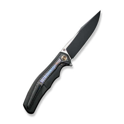 WE Knife Co., Ltd™ Zonda Frame Lock WE22016-1 Black Titanium and Carbon Fiber CPM 20CV Stainless Steel Pocket Knife