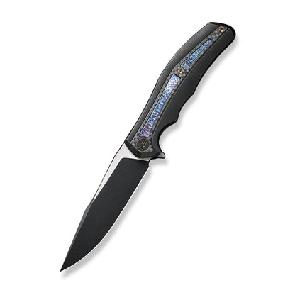 WE Knife Co., Ltd™ Zonda Frame Lock WE22016-1 Black Titanium and Carbon Fiber CPM 20CV Stainless Steel Pocket Knife