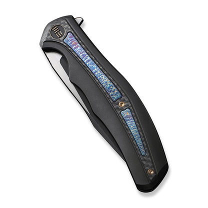 WE Knife Co., Ltd™ Zonda Frame Lock WE22016-1 Black Titanium and Carbon Fiber CPM 20CV Stainless Steel Pocket Knife