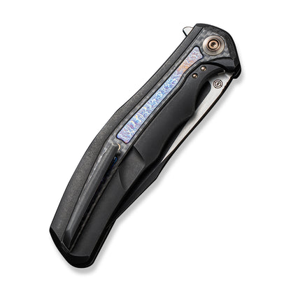 WE Knife Co., Ltd™ Zonda Frame Lock WE22016-1 Black Titanium and Carbon Fiber CPM 20CV Stainless Steel Pocket Knife