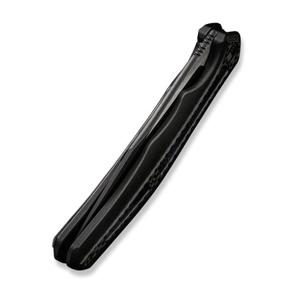 WE Knife Co., Ltd™ Zonda Frame Lock WE22016-1 Black Titanium and Carbon Fiber CPM 20CV Stainless Steel Pocket Knife