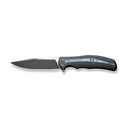 WE Knife Co., Ltd™ Zonda Frame Lock WE22016-1 Black Titanium and Carbon Fiber CPM 20CV Stainless Steel Pocket Knife
