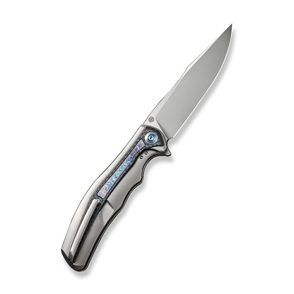 WE Knife Co., Ltd™ Zonda Frame Lock WE22016-2 Gray Titanium and Carbon Fiber CPM-20CV Stainless Steel Pocket Knife