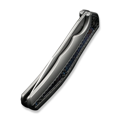 WE Knife Co., Ltd™ Zonda Frame Lock WE22016-2 Gray Titanium and Carbon Fiber CPM-20CV Stainless Steel Pocket Knife