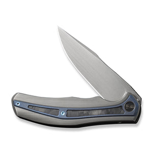 WE Knife Co., Ltd™ Zonda Frame Lock WE22016-4 Gray Titanium and Carbon Fiber CPM-20CV Stainless Steel Pocket Knife