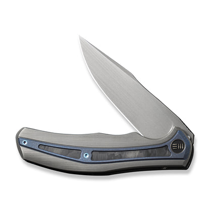 WE Knife Co., Ltd™ Zonda Frame Lock WE22016-4 Gray Titanium and Carbon Fiber CPM-20CV Stainless Steel Pocket Knife