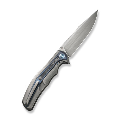 WE Knife Co., Ltd™ Zonda Frame Lock WE22016-4 Gray Titanium and Carbon Fiber CPM-20CV Stainless Steel Pocket Knife