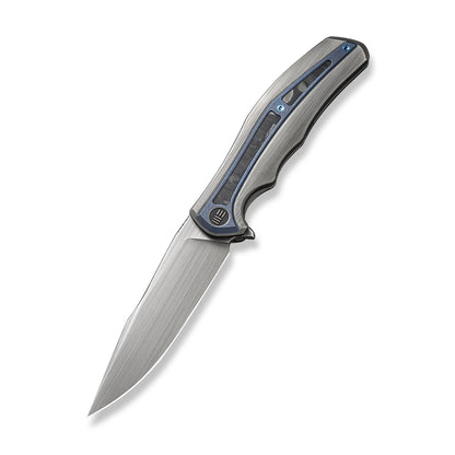 WE Knife Co., Ltd™ Zonda Frame Lock WE22016-4 Gray Titanium and Carbon Fiber CPM-20CV Stainless Steel Pocket Knife