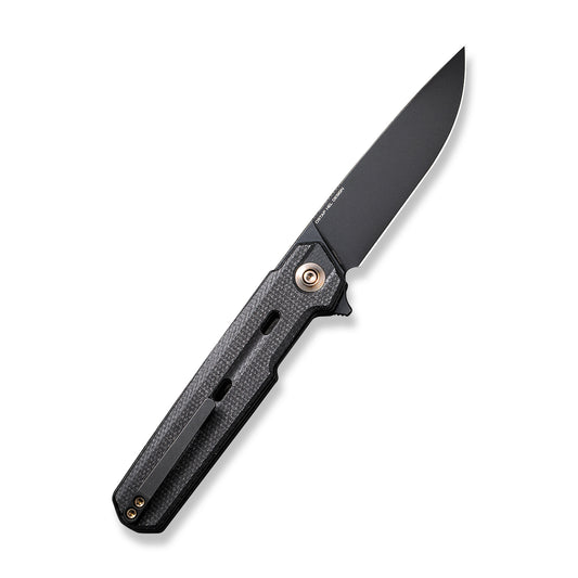 WE Knife Co., Ltd™ Navo Liner Lock 22026-1 Black Canvas Micarta CPM-20CV Stainless Steel Pocket Knife