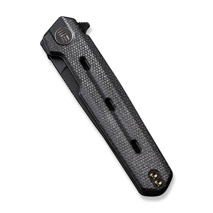 WE Knife Co., Ltd™ Navo Liner Lock 22026-1 Black Canvas Micarta CPM-20CV Stainless Steel Pocket Knife