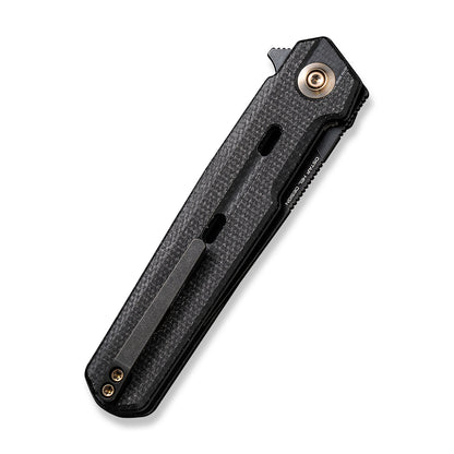 WE Knife Co., Ltd™ Navo Liner Lock 22026-1 Black Canvas Micarta CPM-20CV Stainless Steel Pocket Knife