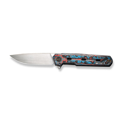 WE Knife Co., Ltd™ Navo Liner Lock 22026-4 Black, Red, White & Blue Nebula Fat Carbon Fiber CPM-20CV Stainless Steel Pocket Knife
