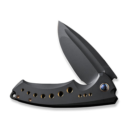 WE Knife Co., Ltd™ Nexusia Frame Lock WE22044-1 Black Titanium CPM-20CV Stainless Steel Pocket Knife