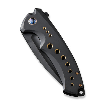 WE Knife Co., Ltd™ Nexusia Frame Lock WE22044-1 Black Titanium CPM-20CV Stainless Steel Pocket Knife