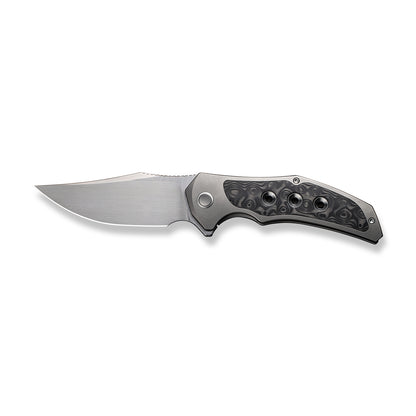 WE Knife Co., Ltd™ Magnetron Frame Lock 18058-2 Titanium and 'rose' Carbon Fiber CPM 20CV Stainless Steel Pocket Knife