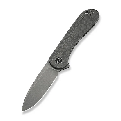 WE Knife Co., Ltd™ Elementum Frame Lock WE18062XA-2 Gray Stonewash 6AL4V Titanium CPM MagnaCut Stainless Steel Pocket Knife