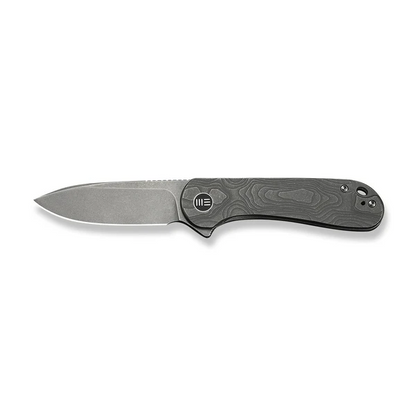 WE Knife Co., Ltd™ Elementum Frame Lock WE18062XA-2 Gray Stonewash 6AL4V Titanium CPM MagnaCut Stainless Steel Pocket Knife