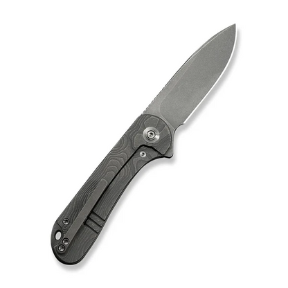 WE Knife Co., Ltd™ Elementum Frame Lock WE18062XA-2 Gray Stonewash 6AL4V Titanium CPM MagnaCut Stainless Steel Pocket Knife