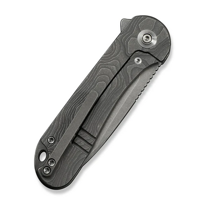WE Knife Co., Ltd™ Elementum Frame Lock WE18062XA-2 Gray Stonewash 6AL4V Titanium CPM MagnaCut Stainless Steel Pocket Knife