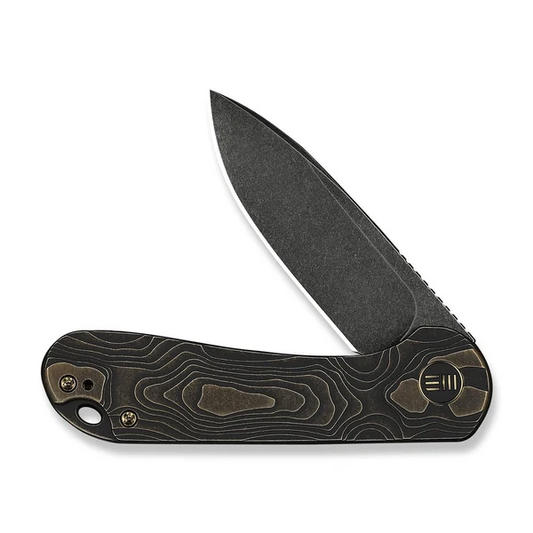 WE Knife Co., Ltd™ Elementum Frame Lock WE18062XA-3 Bronze & Black 6AL4V Titanium CPM MagnaCut Stainless Steel Pocket Knife
