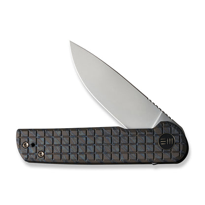 WE Knife Co., Ltd™ Charith Frame Lock WE20056B-2 Tiger Stripe Flamed 6AL4V Titanium CPM 20CV Stainless Steel Pocket Knife