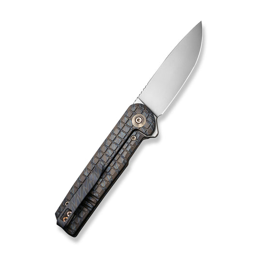WE Knife Co., Ltd™ Charith Frame Lock WE20056B-2 Tiger Stripe Flamed 6AL4V Titanium CPM 20CV Stainless Steel Pocket Knife