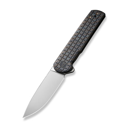 WE Knife Co., Ltd™ Charith Frame Lock WE20056B-2 Tiger Stripe Flamed 6AL4V Titanium CPM 20CV Stainless Steel Pocket Knife