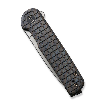 WE Knife Co., Ltd™ Charith Frame Lock WE20056B-2 Tiger Stripe Flamed 6AL4V Titanium CPM 20CV Stainless Steel Pocket Knife
