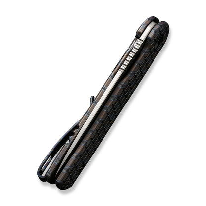 WE Knife Co., Ltd™ Charith Frame Lock WE20056B-2 Tiger Stripe Flamed 6AL4V Titanium CPM 20CV Stainless Steel Pocket Knife
