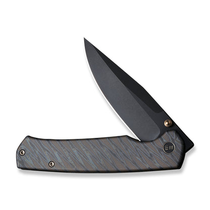 WE Knife Co., Ltd™ Evoke Frame Lock WE21046-4 Tiger Stripe Flamed 6al4v Titanium CPM 20CV Stainless Steel Pocket Knife