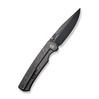 WE Knife Co., Ltd™ Evoke Frame Lock WE21046-4 Tiger Stripe Flamed 6al4v Titanium CPM 20CV Stainless Steel Pocket Knife