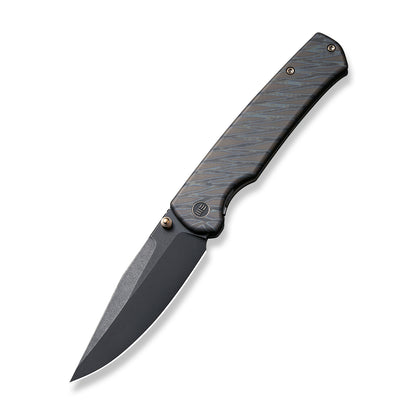 WE Knife Co., Ltd™ Evoke Frame Lock WE21046-4 Tiger Stripe Flamed 6al4v Titanium CPM 20CV Stainless Steel Pocket Knife