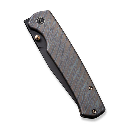 WE Knife Co., Ltd™ Evoke Frame Lock WE21046-4 Tiger Stripe Flamed 6al4v Titanium CPM 20CV Stainless Steel Pocket Knife