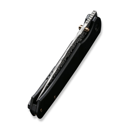 WE Knife Co., Ltd™ Evoke Frame Lock WE21046-DS1 Black 6al4v Titanium Damasteel Pocket Knife