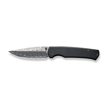 WE Knife Co., Ltd™ Evoke Frame Lock WE21046-DS1 Black 6al4v Titanium Damasteel Pocket Knife