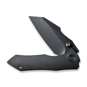 WE Knife Co., Ltd™ High-Fin Frame Lock WE22005-1 Black 6AL4V Titanium CPM 20CV Stainless Steel Pocket Knife