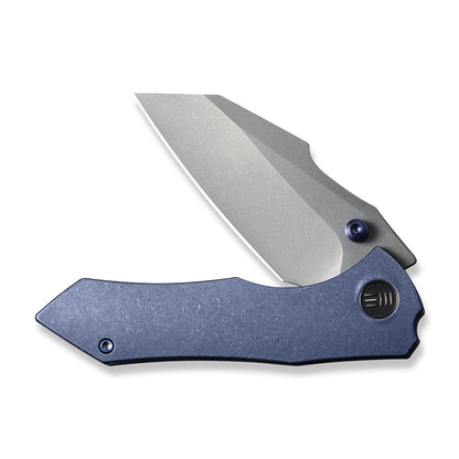 WE Knife Co., Ltd™ High-fin Frame Lock WE22005-3 Blue 6AL4V Titanium CPM 20CV Stainless Steel Pocket Knife